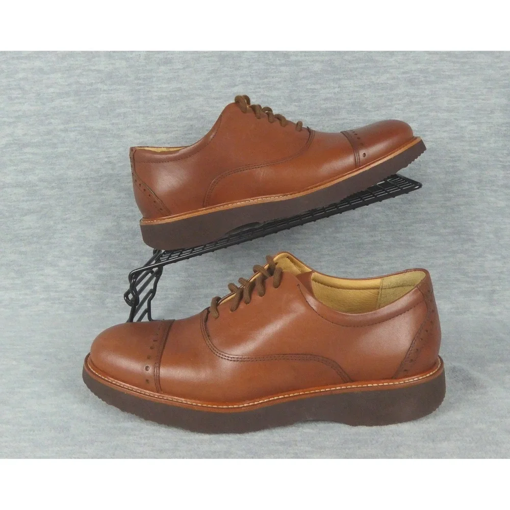 Samuel Hubbard Market Cap Shoes Mens 7 M Whiskey Brown Leather Oxford Shoes